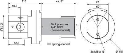 德國(guó)Drukon公司D8 BP系列緊湊型減壓閥尺寸圖